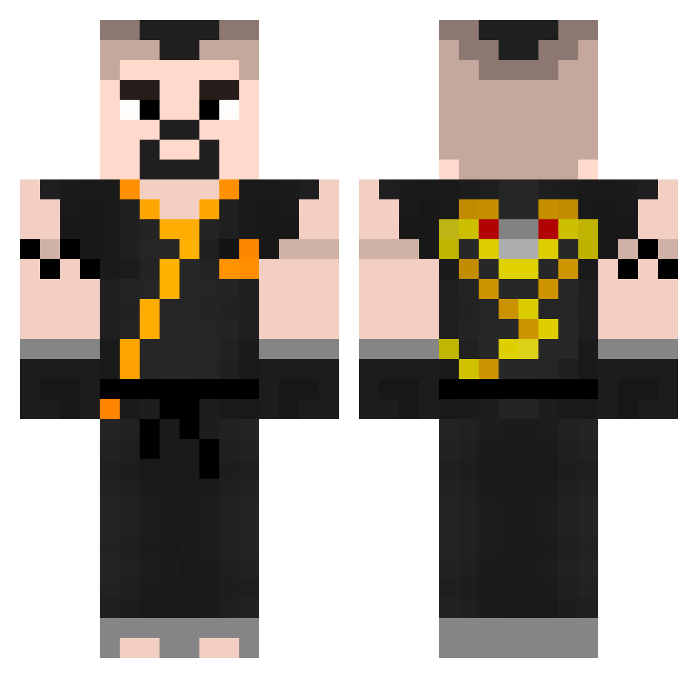 Johnny_San64 Minecraft skin, front and back view