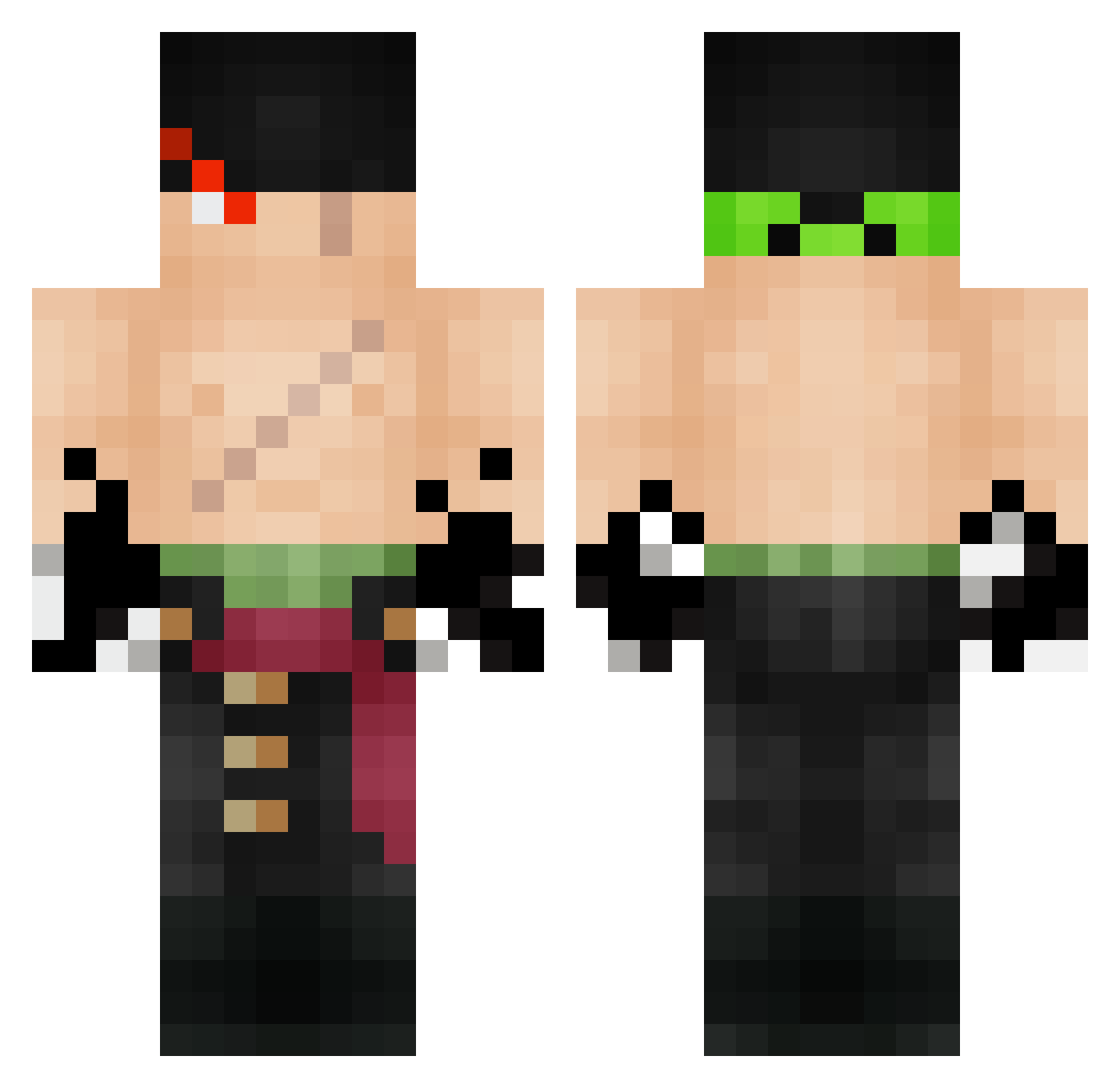 cladito Minecraft skin, front and back view