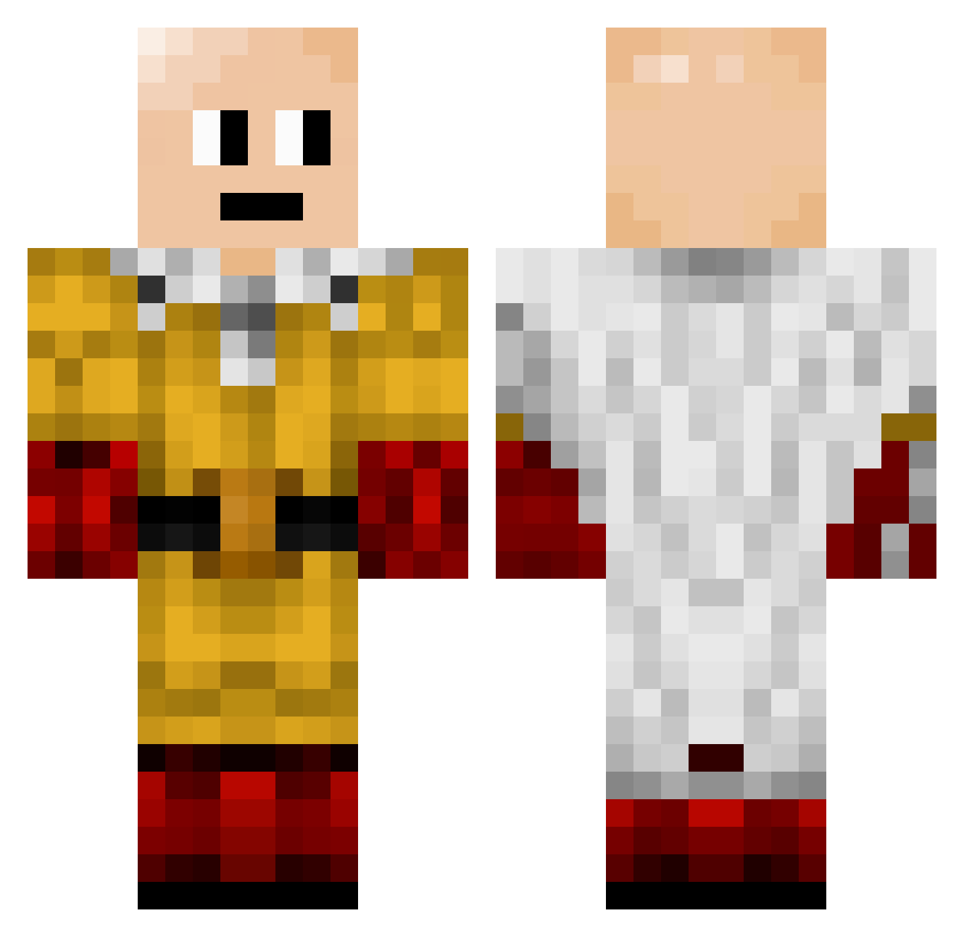 KOU282 Minecraft skin, front and back view