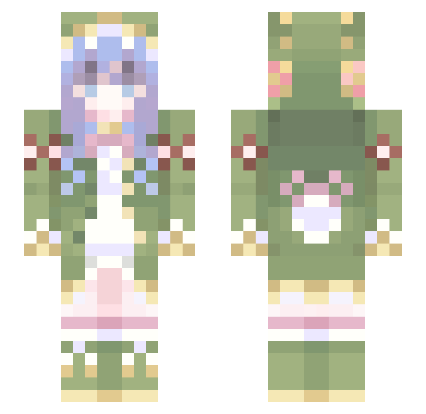 unit5523 Minecraft skin, front and back view