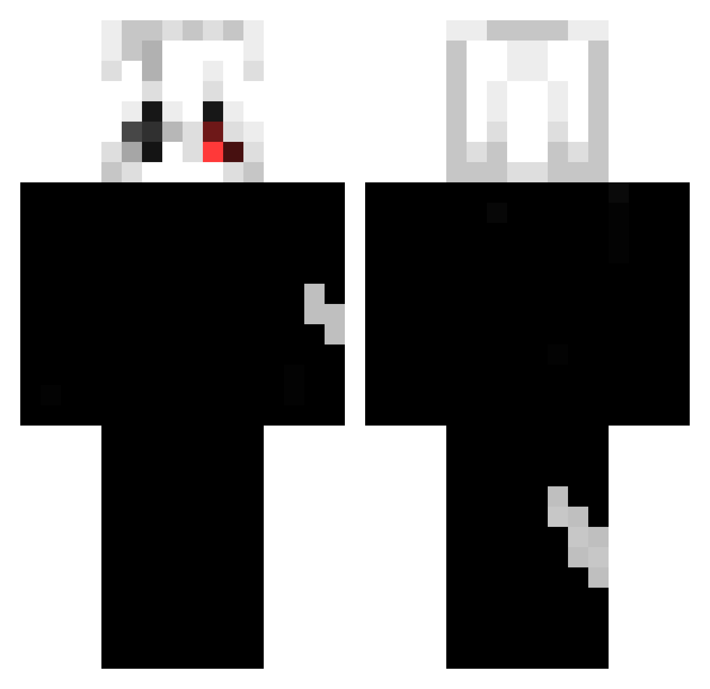 W_xz Minecraft skin, front and back view