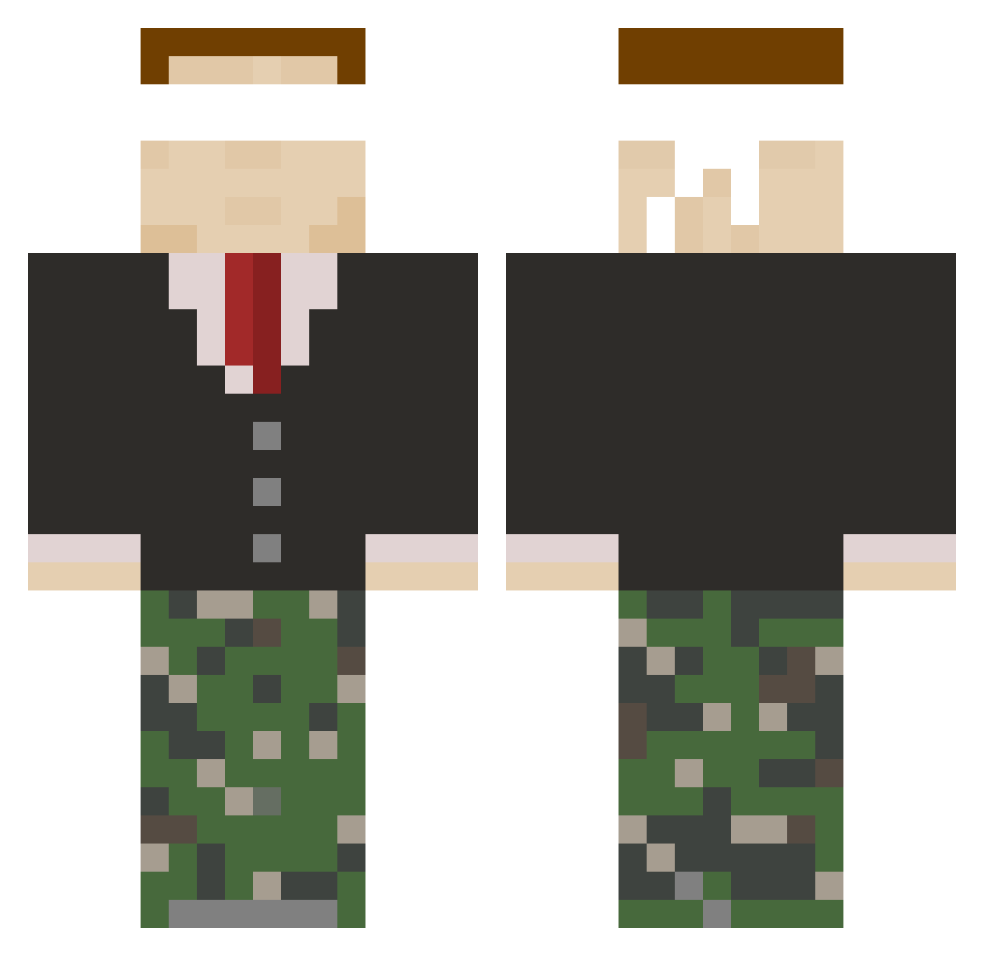 zwangereman Minecraft skin, front and back view