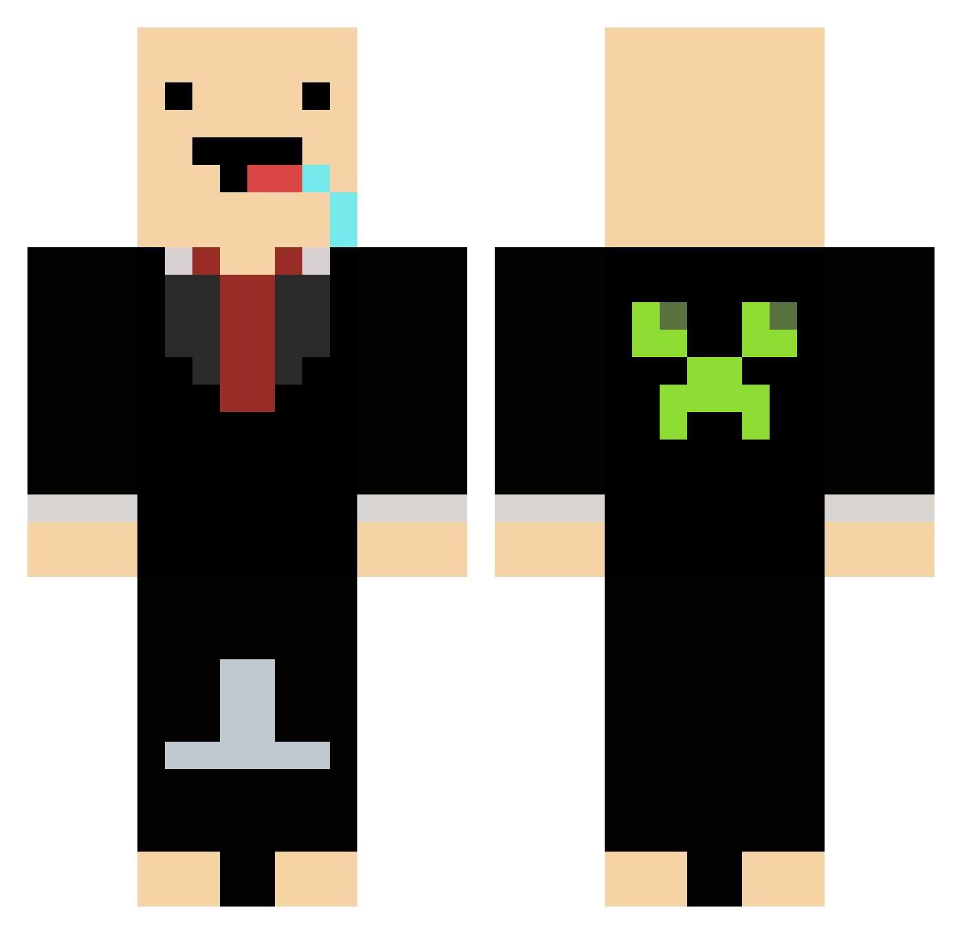 Dominiada Minecraft skin, front and back view