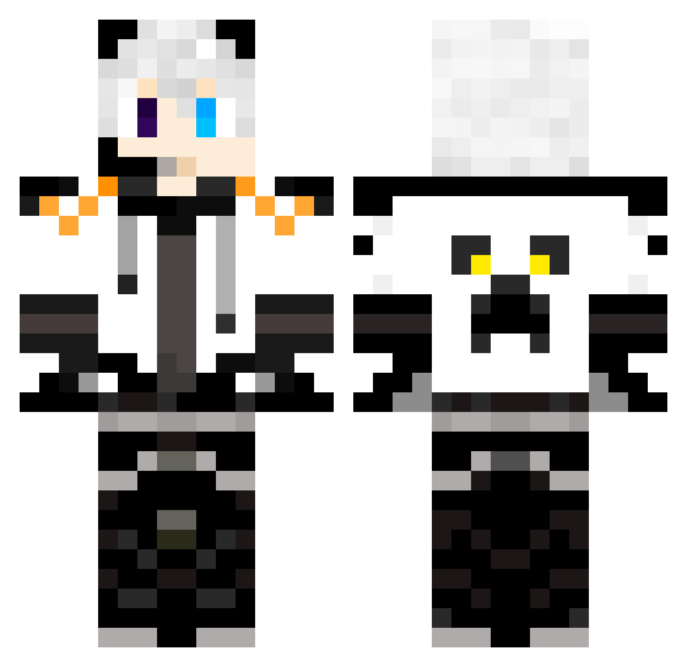 CiQian233 Minecraft skin, front and back view
