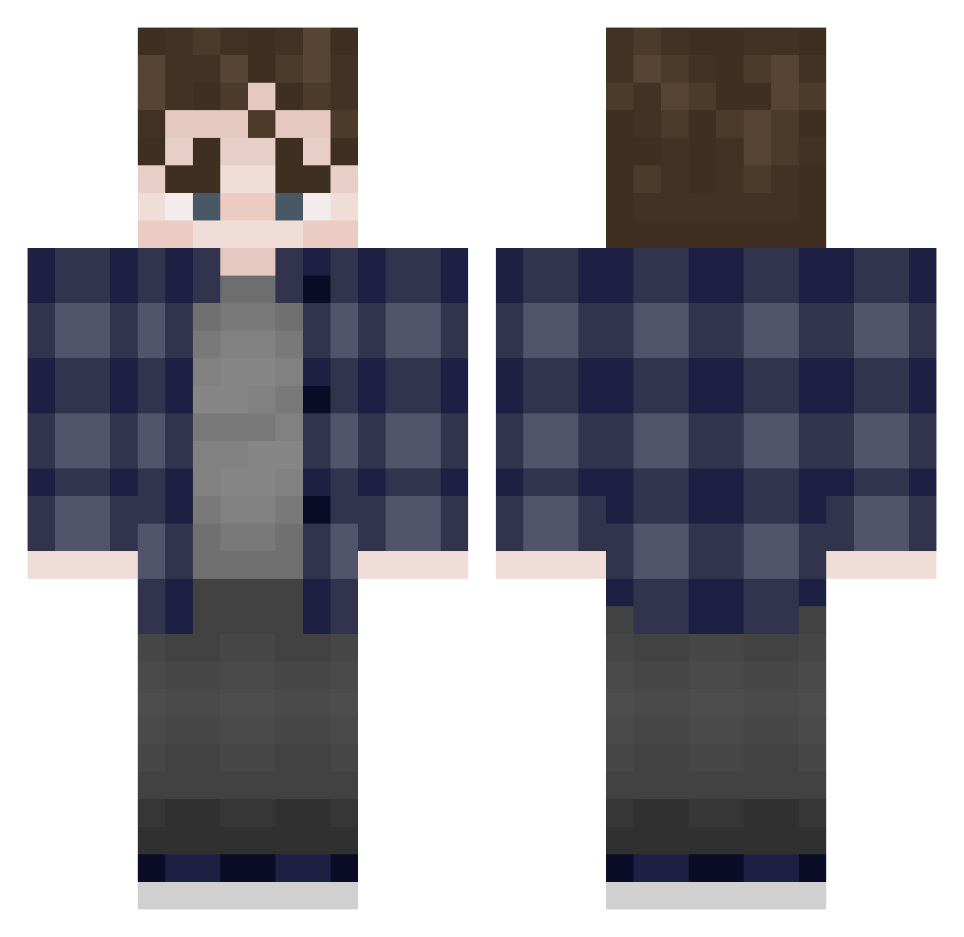 thedjnathaniel Minecraft skin, front and back view