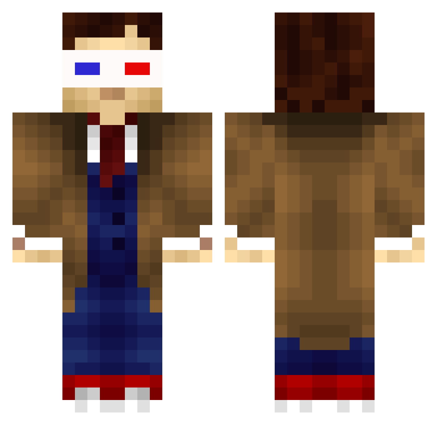 shadohedgehog125 Minecraft skin, front and back view