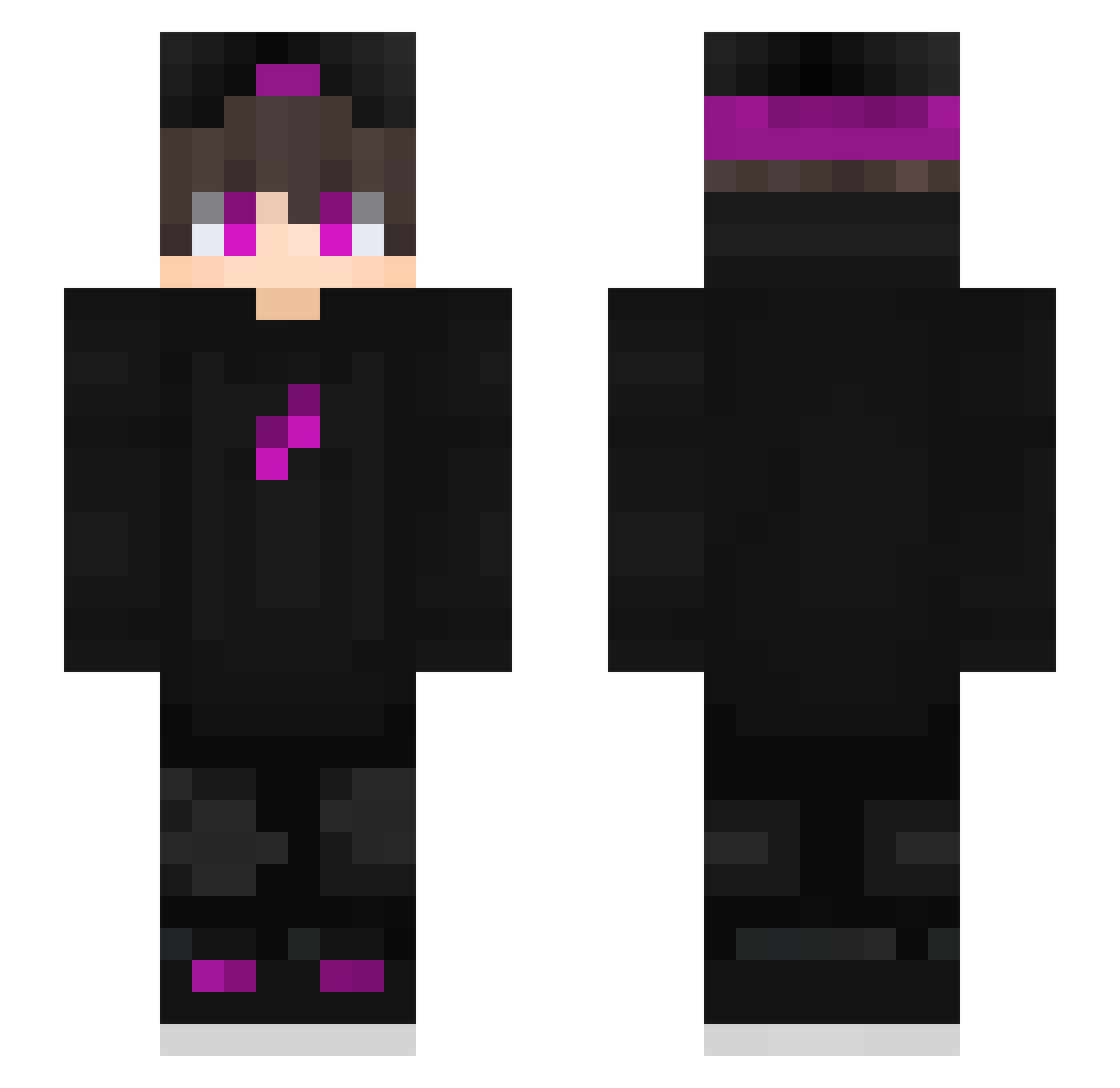 vazzavv Minecraft skin, front and back view