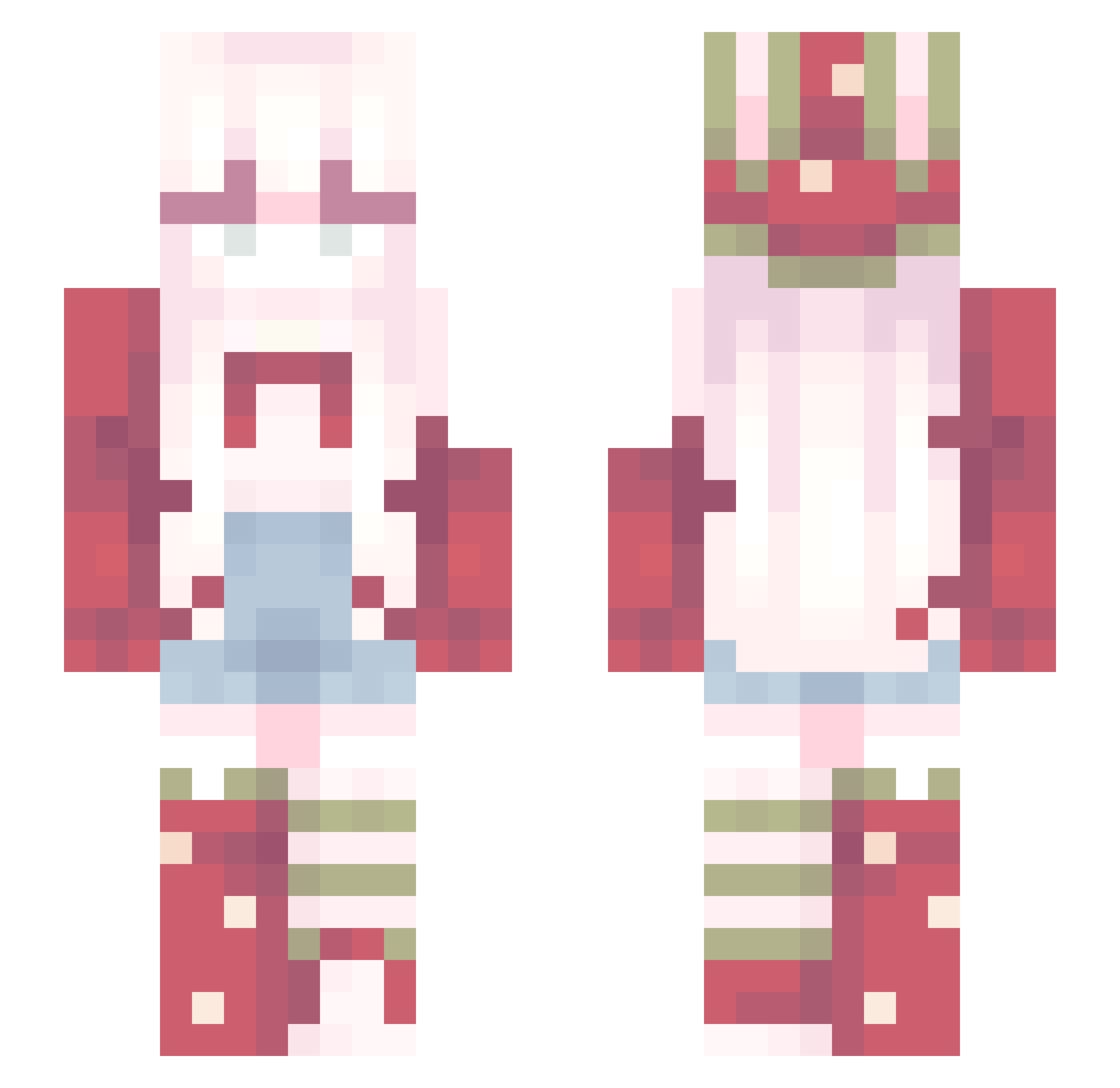 awadeuwu122 Minecraft skin, front and back view