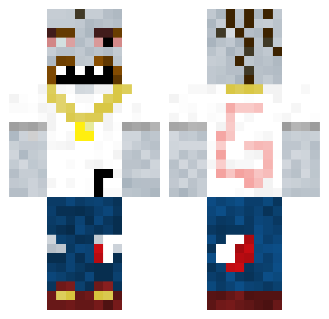 Nitroplasma11 Minecraft skin, front and back view