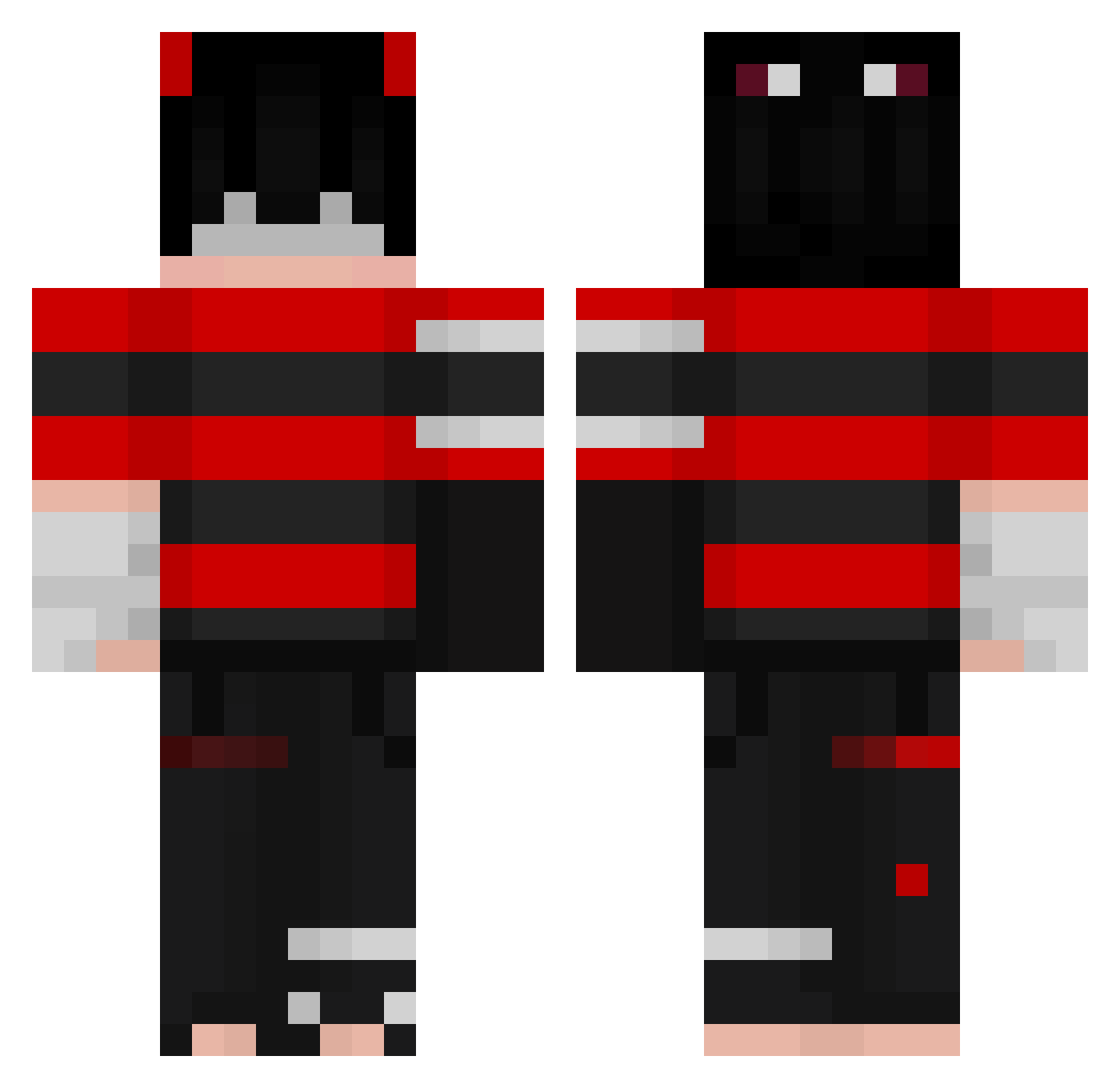 styxilac Minecraft skin, front and back view