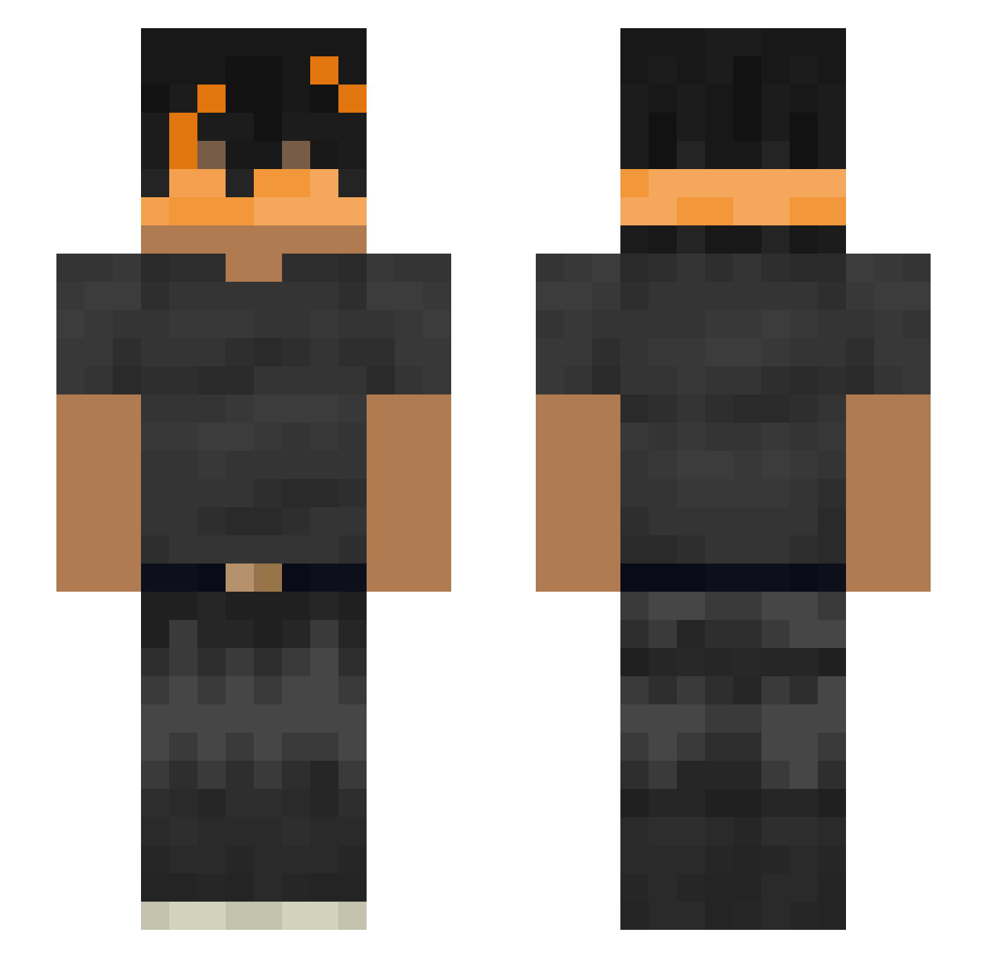 RainyLofi_ Minecraft skin, front and back view