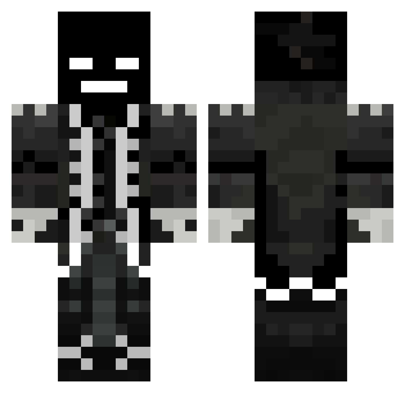 DanFighter9 Minecraft skin, front and back view