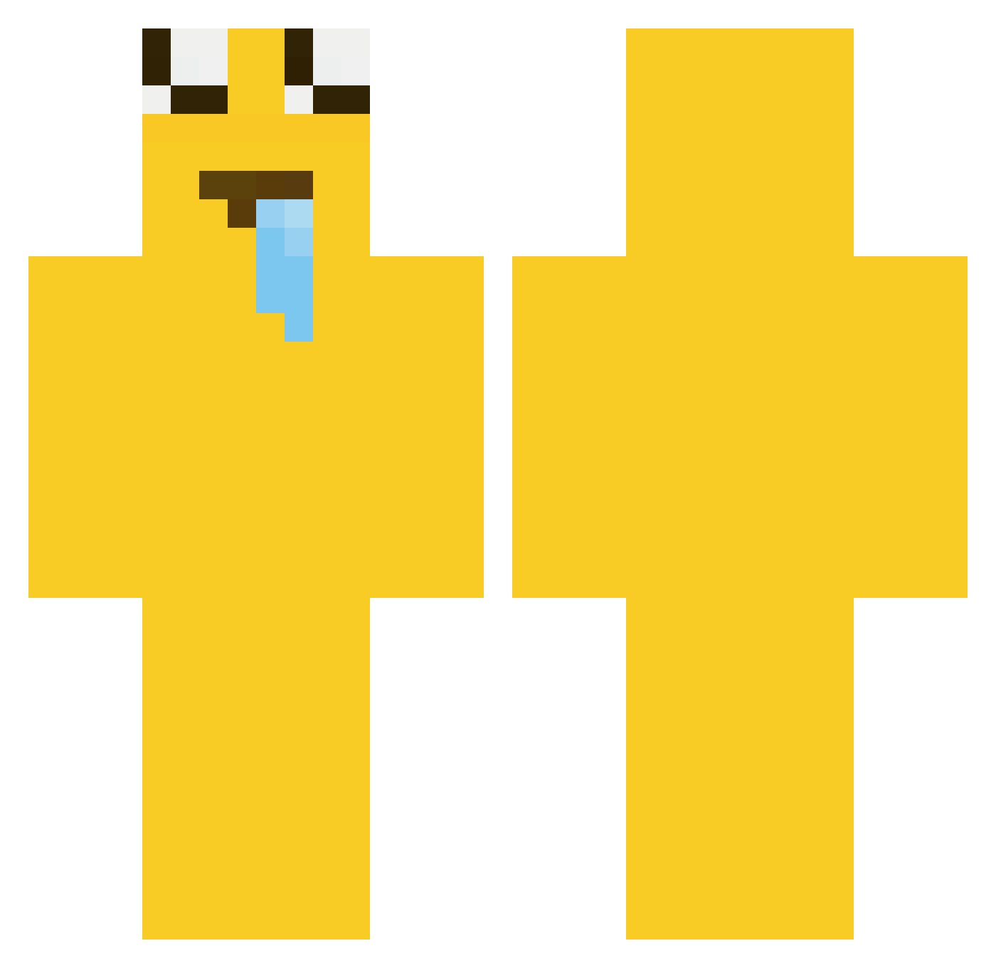 SweetAddi Minecraft skin, front and back view