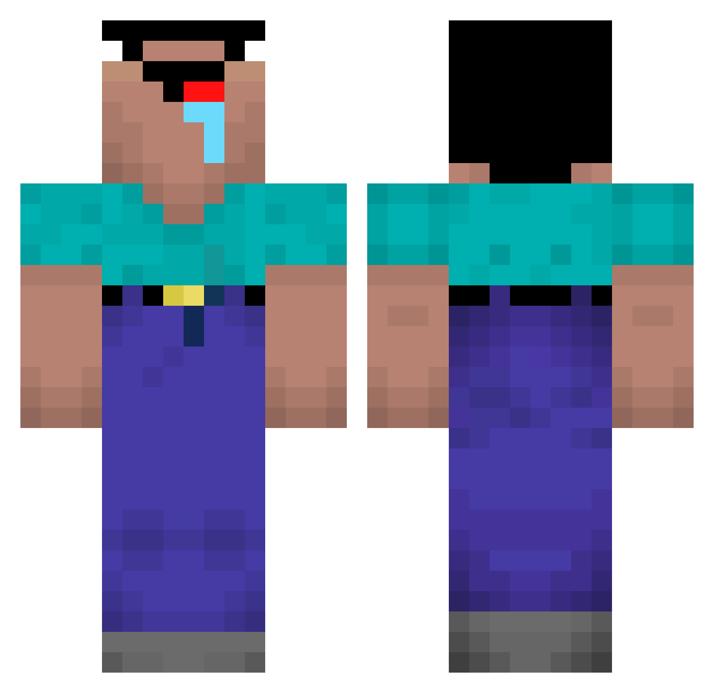 solidbigboss Minecraft skin, front and back view