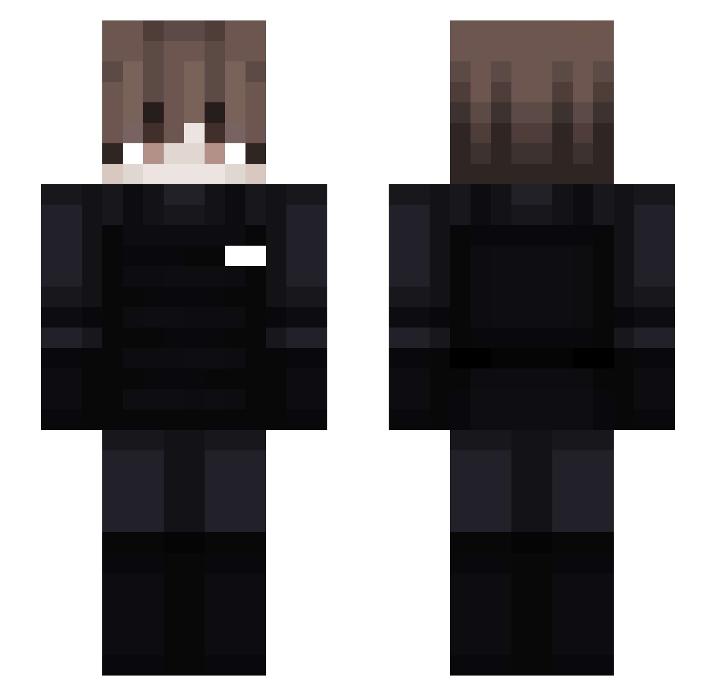 Giimii Minecraft skin, front and back view