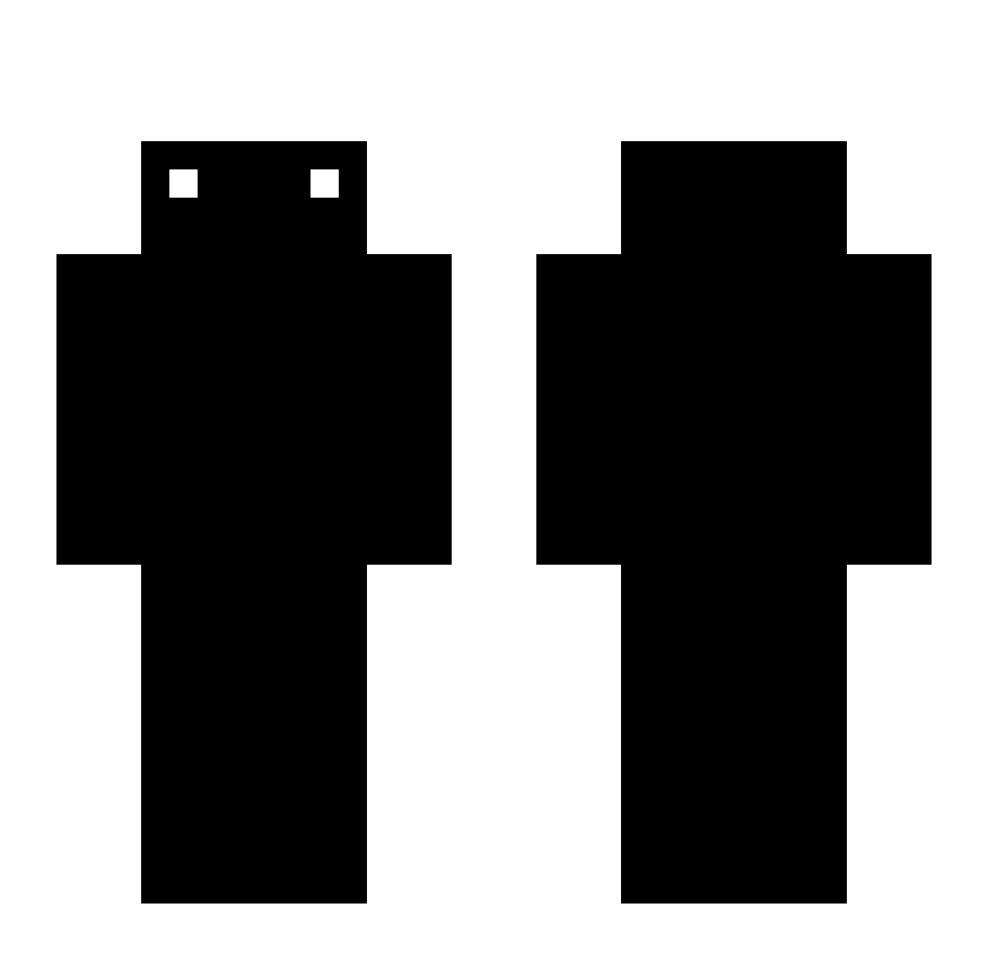 Soul_Of Minecraft skin, front and back view