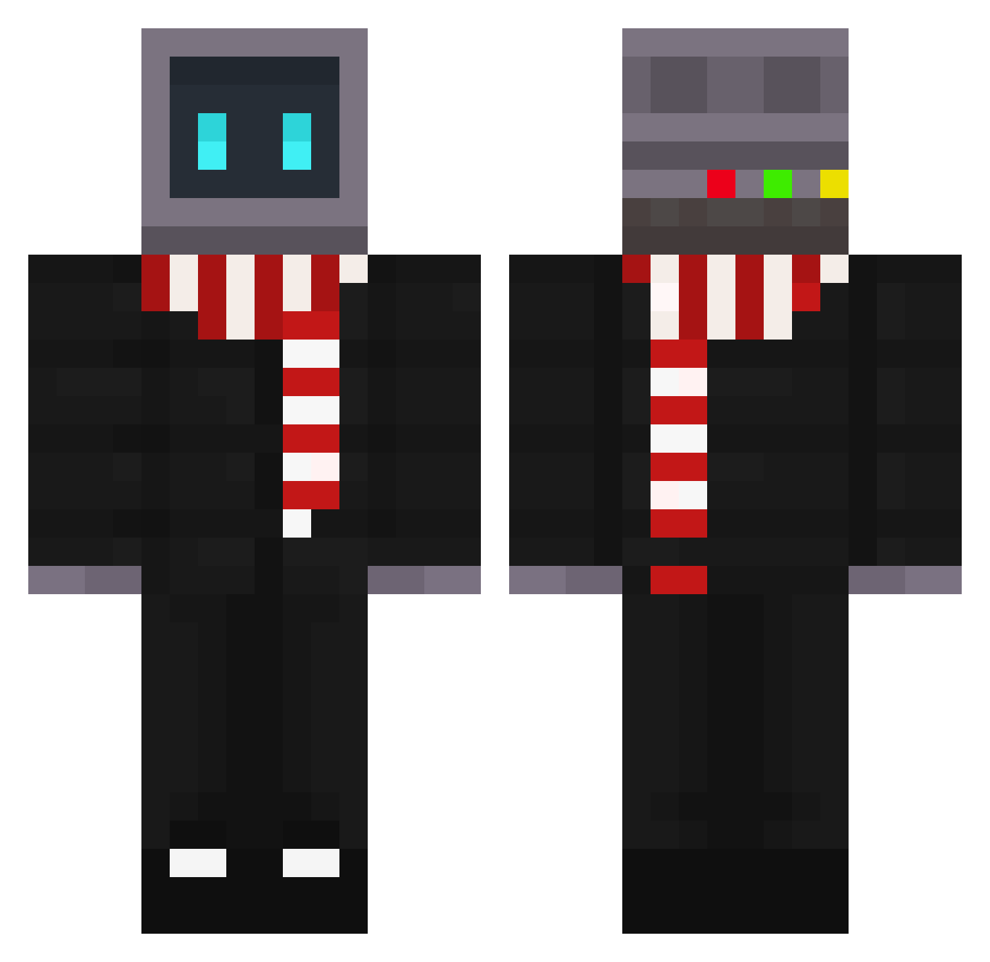 STREET_L1GHTS Minecraft skin, front and back view