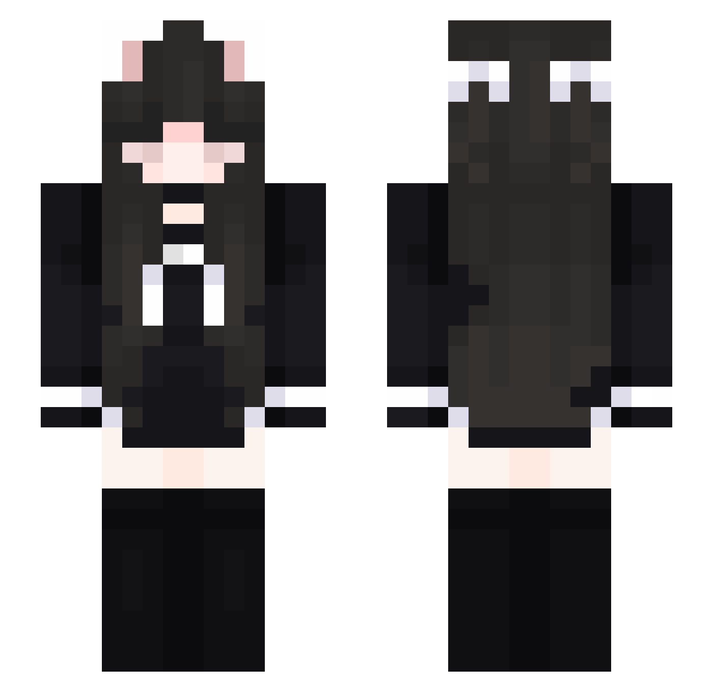 Tsukuyomi_1089 Minecraft skin, front and back view