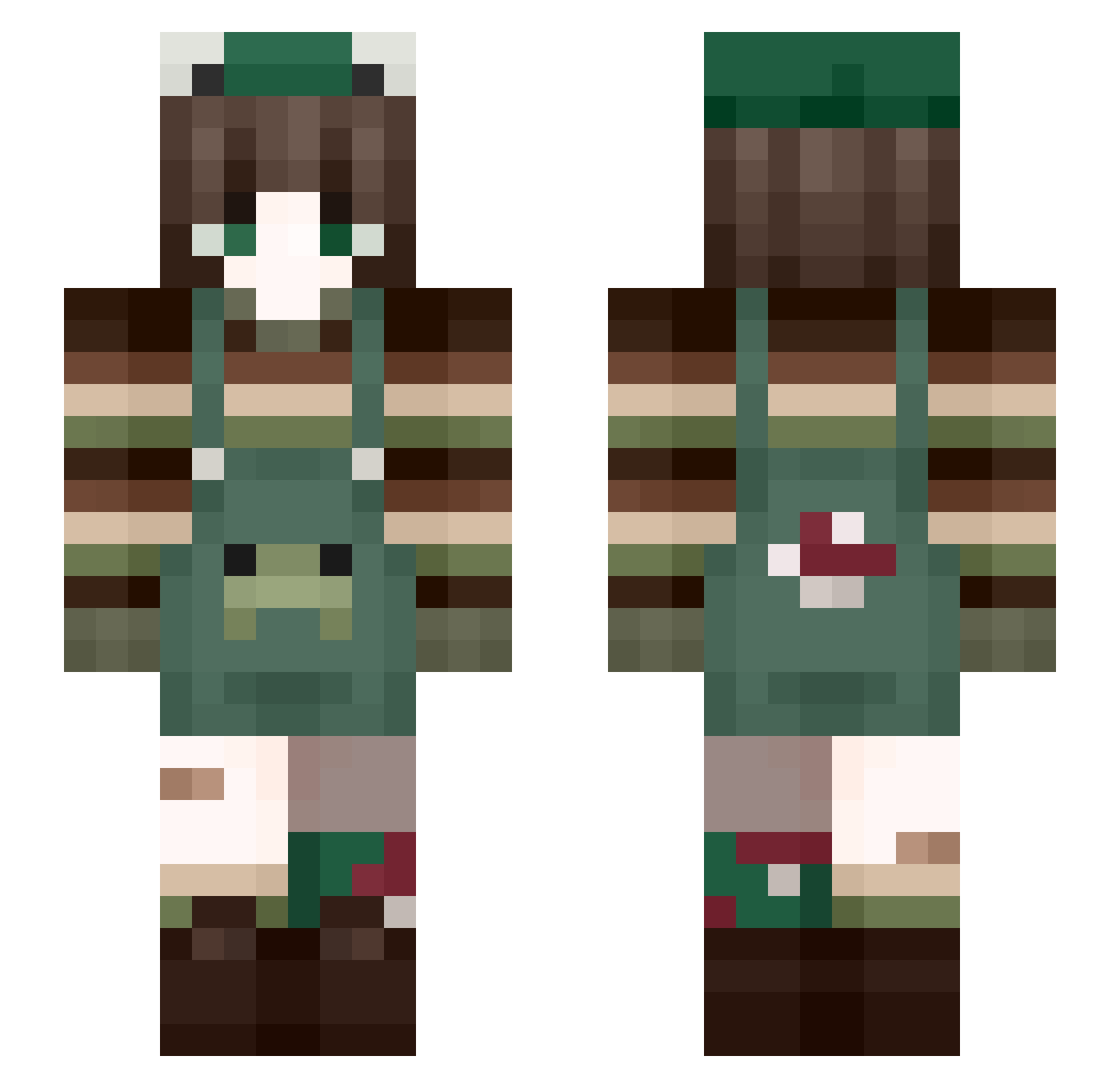 TheShroomiee Minecraft skin, front and back view