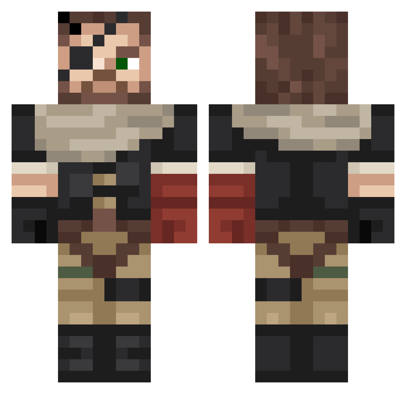 Kaabi_GamerZ Minecraft skin, front and back view
