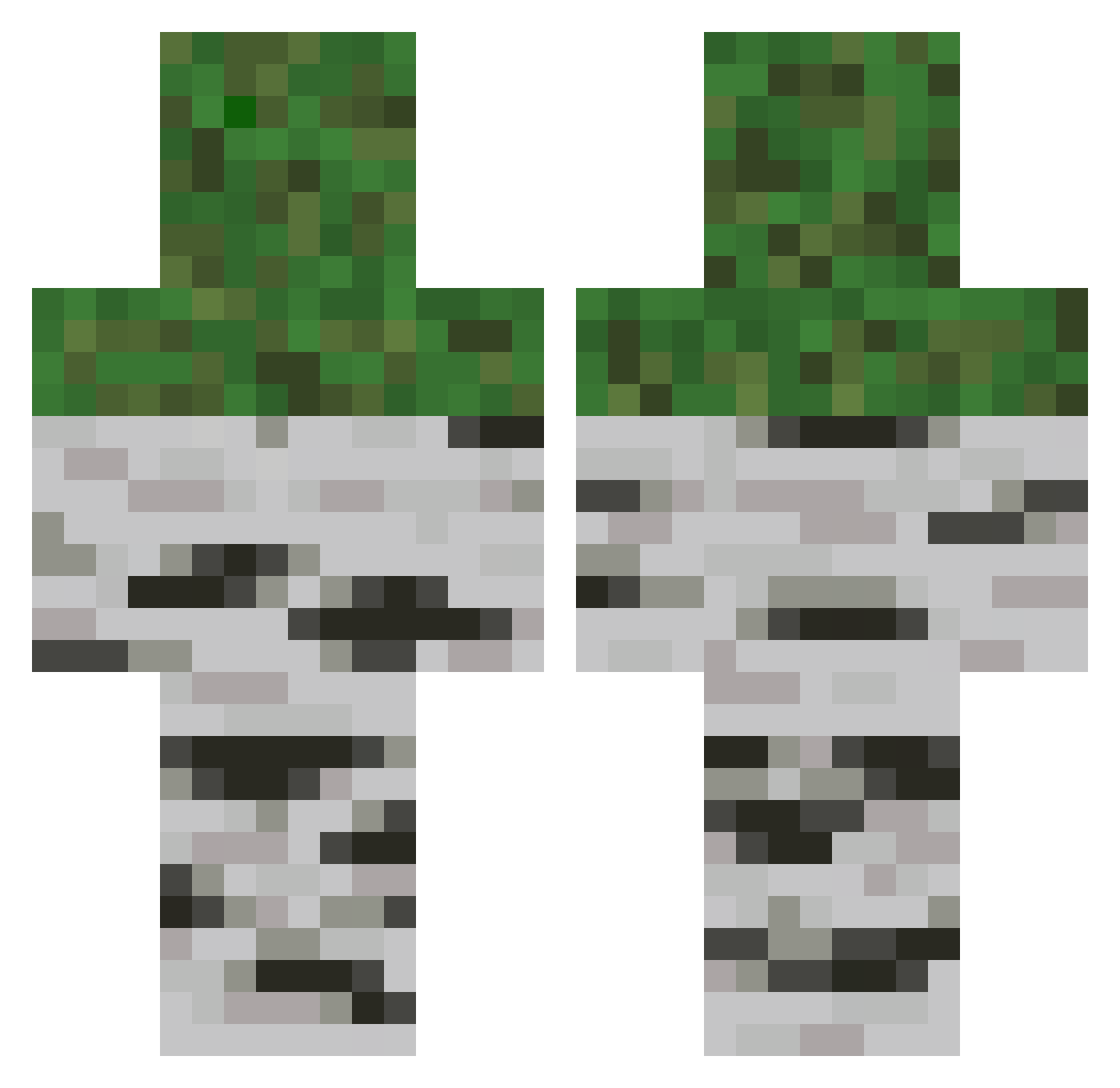 Kruzun Minecraft skin, front and back view