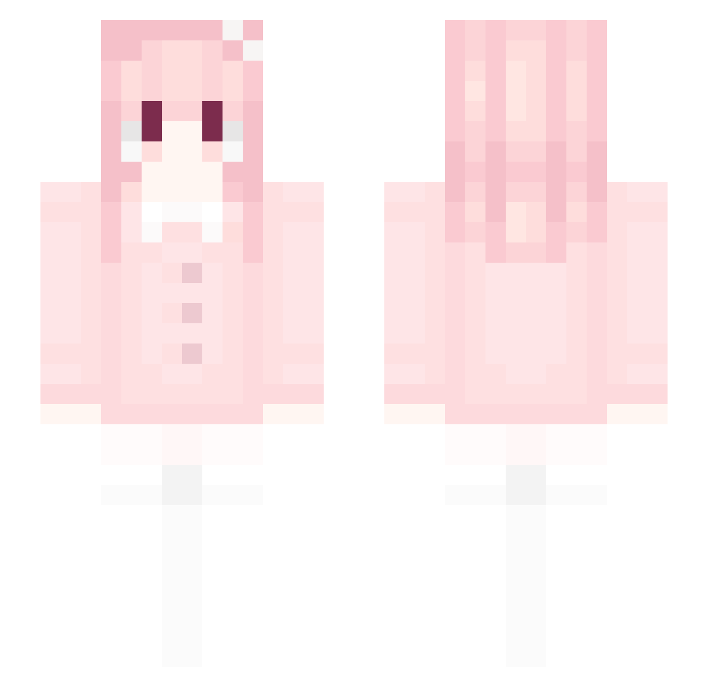 Jenda Minecraft skin, front and back view