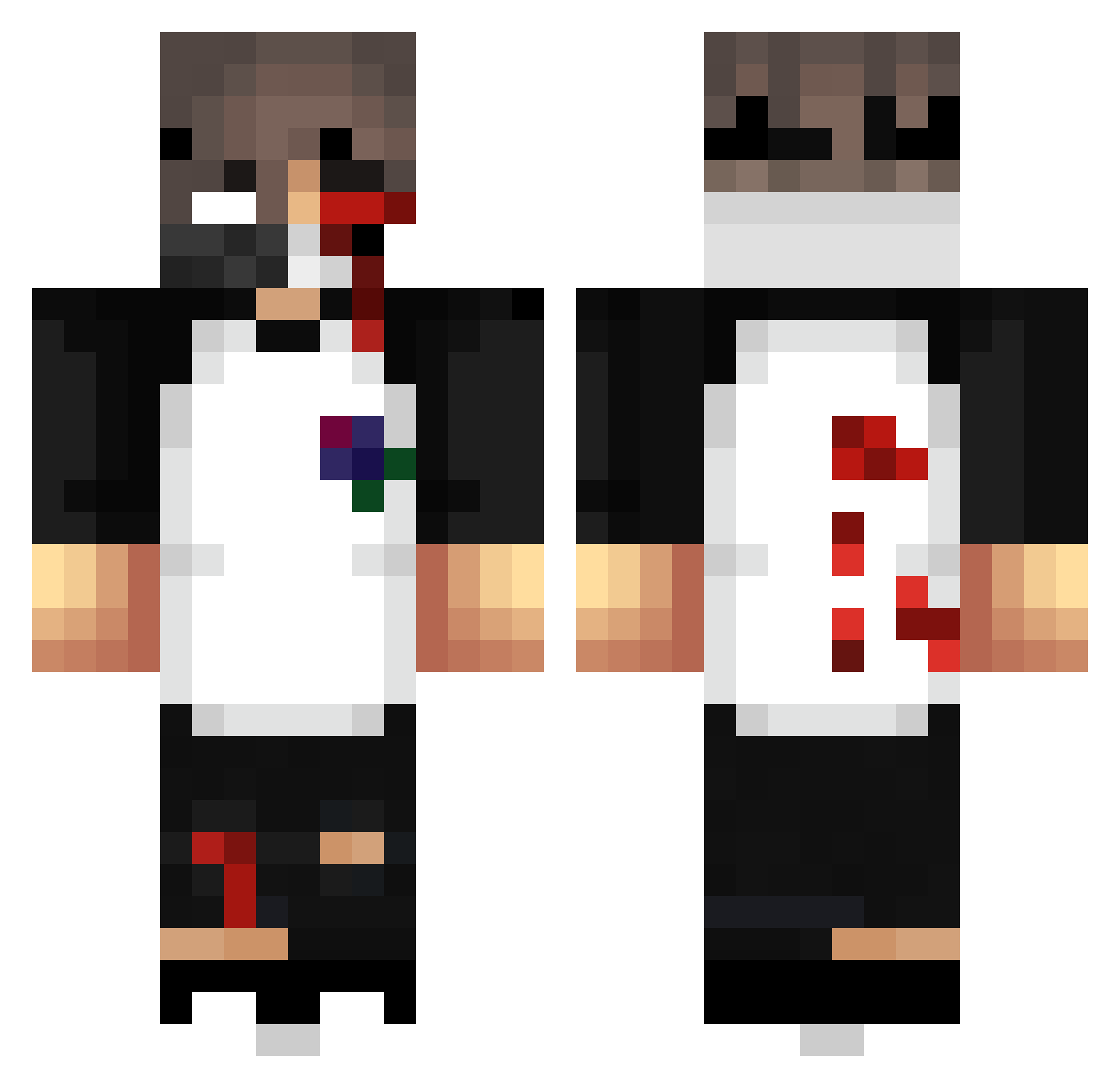 RealBestLZL Minecraft skin, front and back view