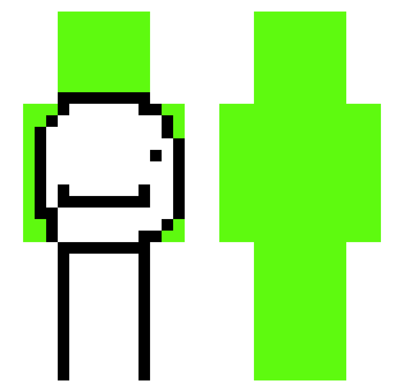 NeesonTheGamer Minecraft skin, front and back view