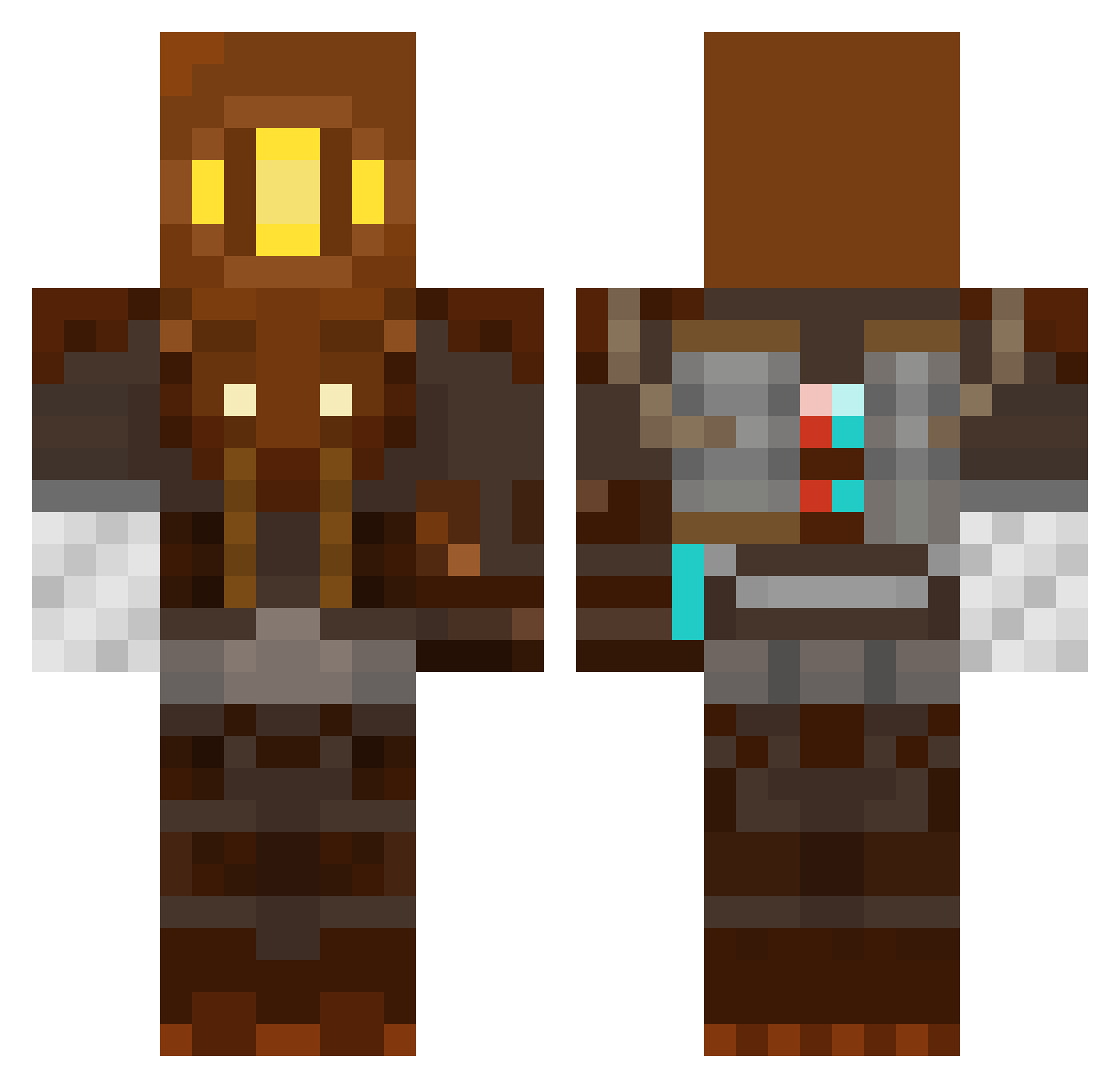 NIGHTFANG2778 Minecraft skin, front and back view