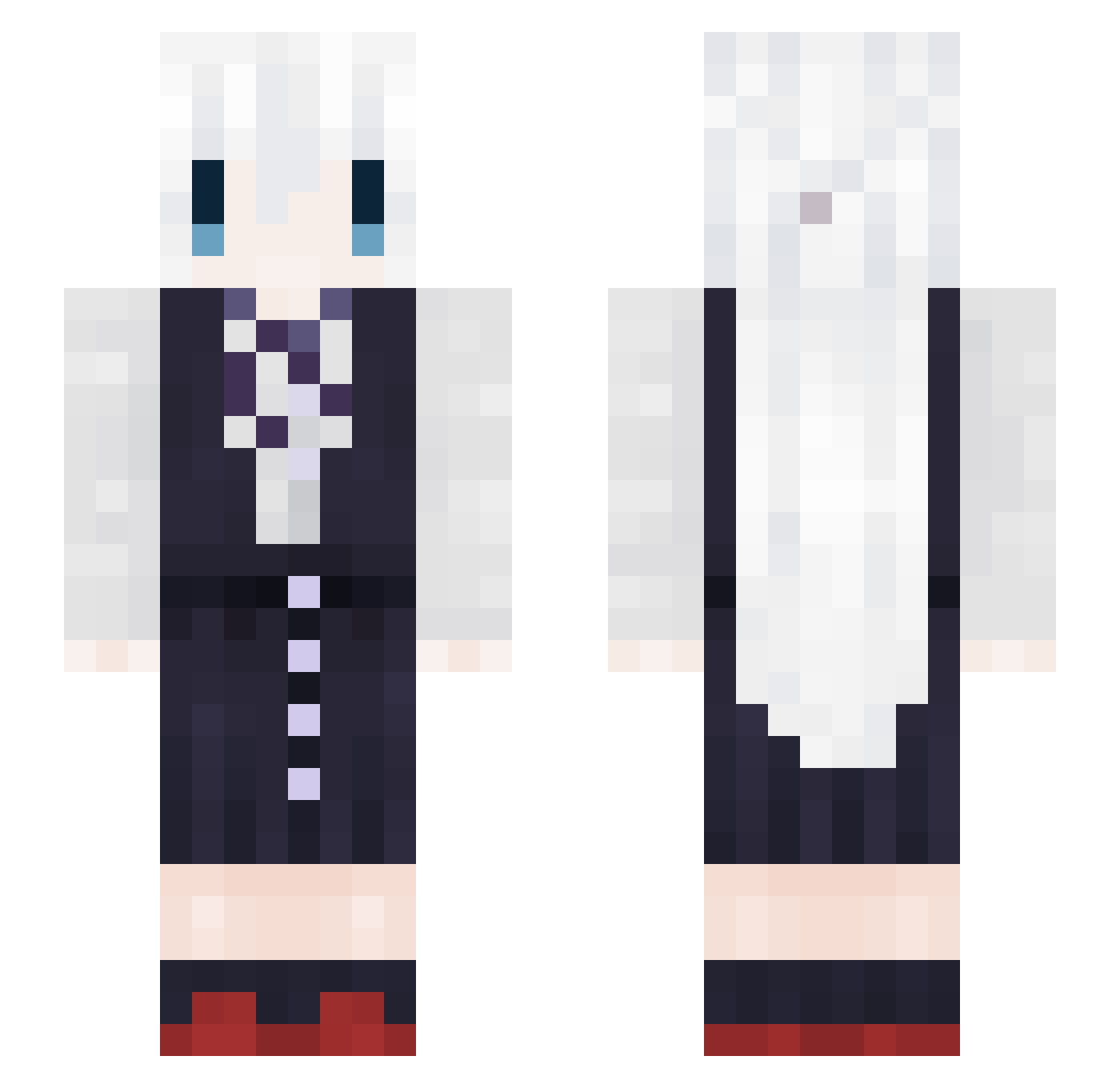lachrymal Minecraft skin, front and back view