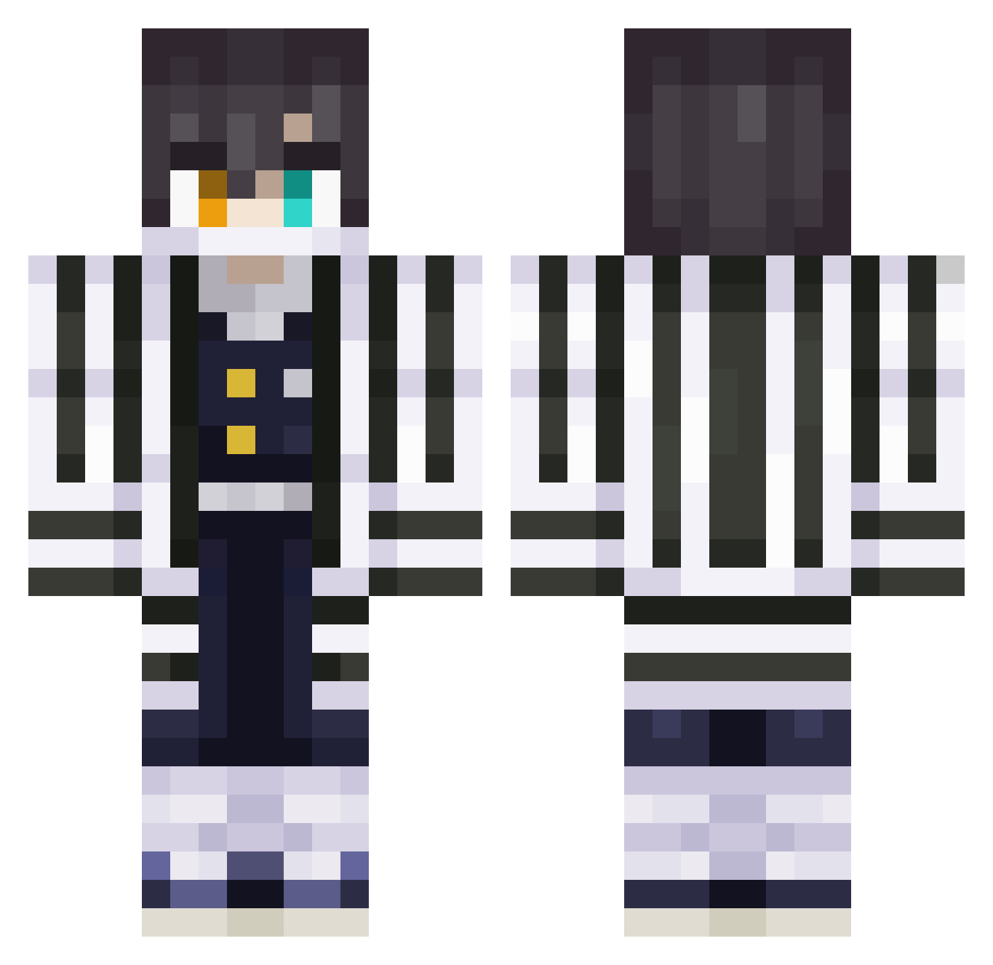 tac49 Minecraft skin, front and back view