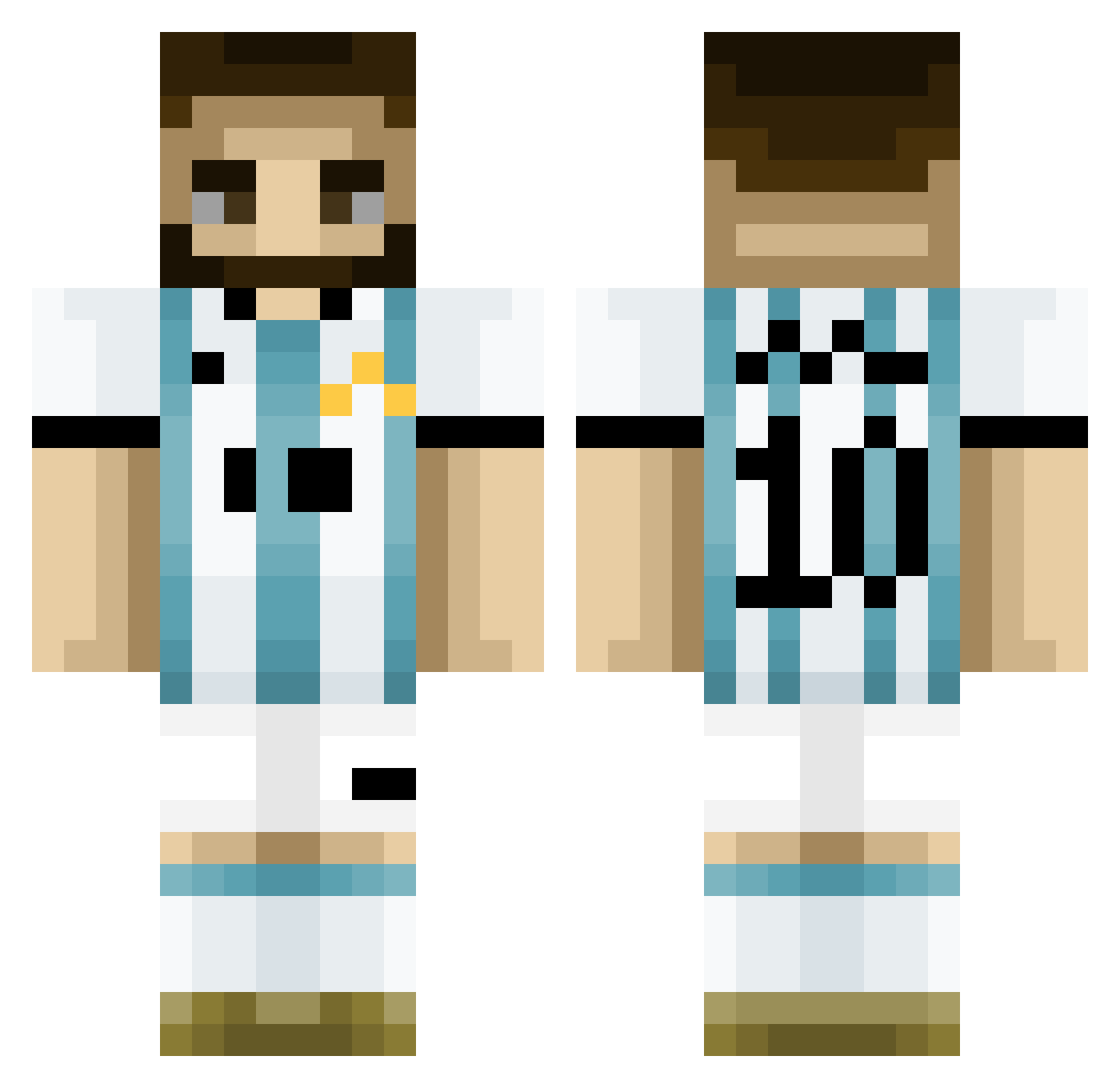 Xuperr Minecraft skin, front and back view