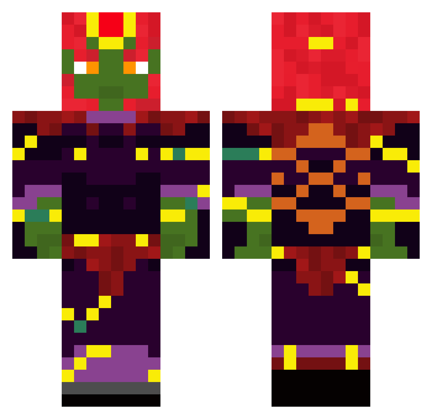 _Joe_Johnson_ Minecraft skin, front and back view