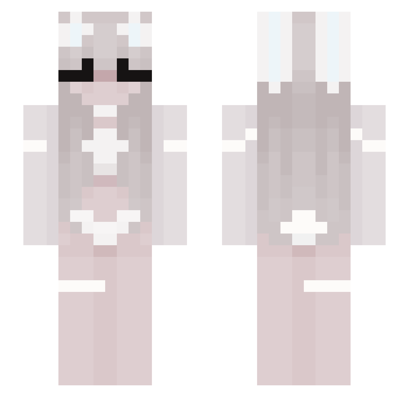 nyanr Minecraft skin, front and back view