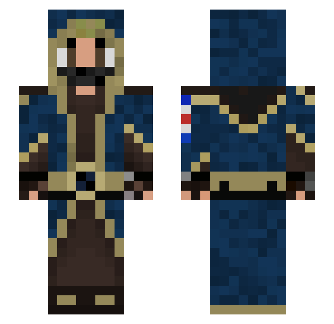 AndRes104 Minecraft skin, front and back view