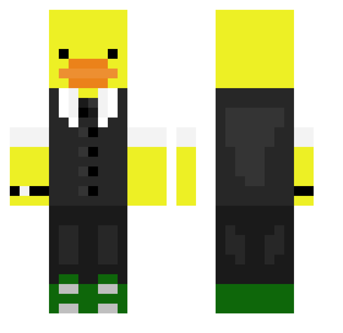 SquaredCanine Minecraft skin, front and back view