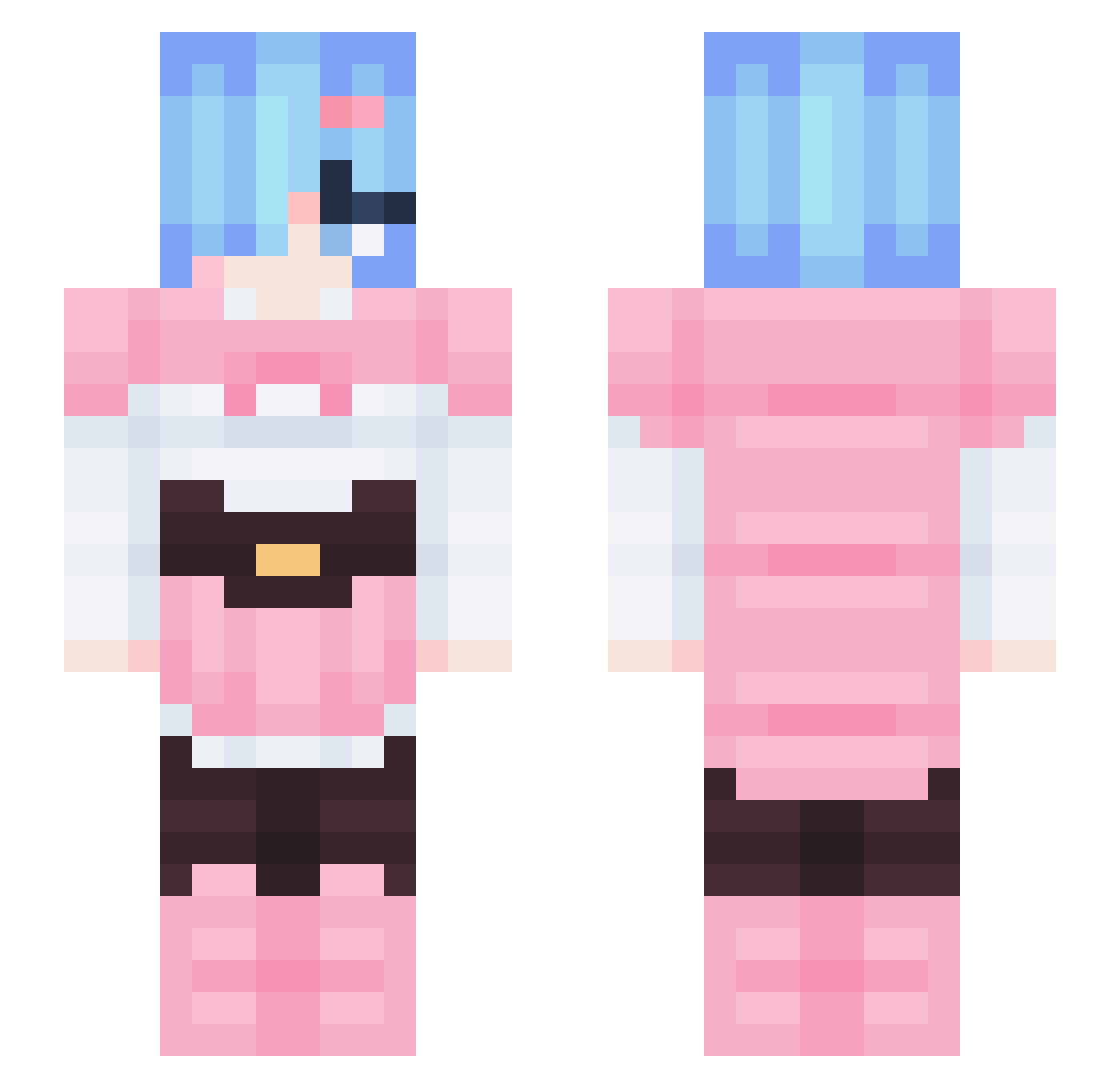 arvidono Minecraft skin, front and back view