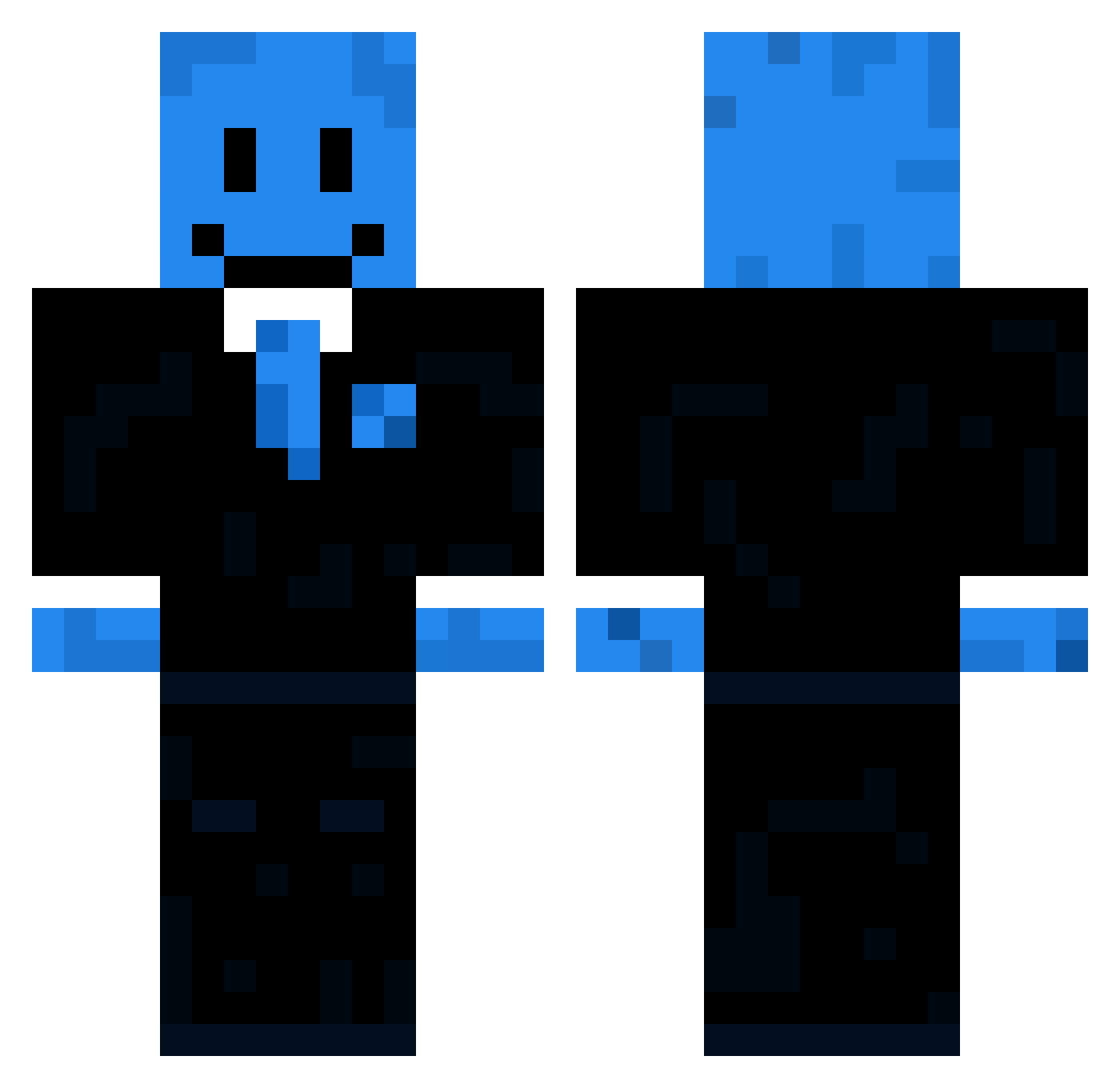 Titan7045 Minecraft skin, front and back view