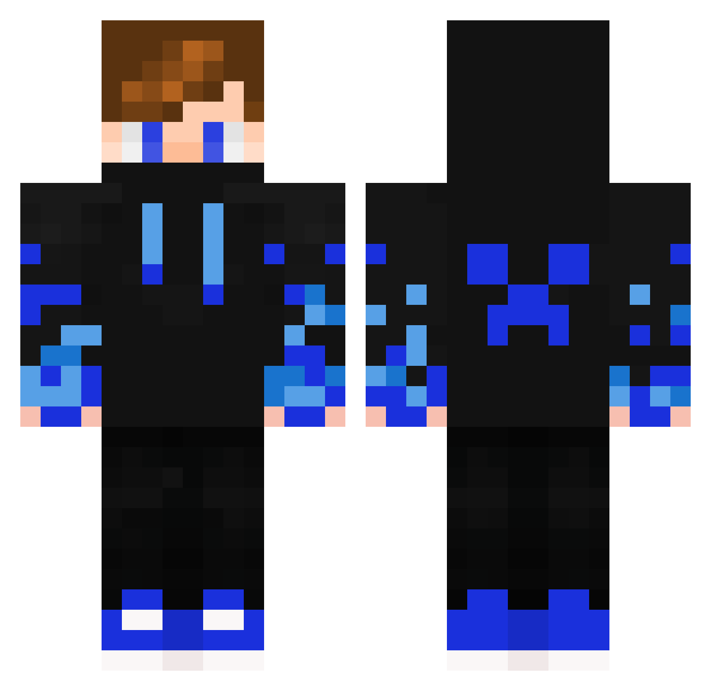RawrImaEatChu Minecraft skin, front and back view