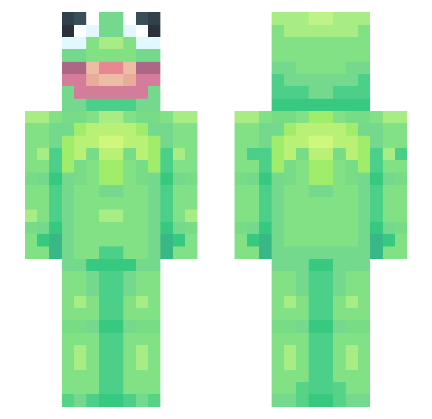 xllusive Minecraft skin, front and back view