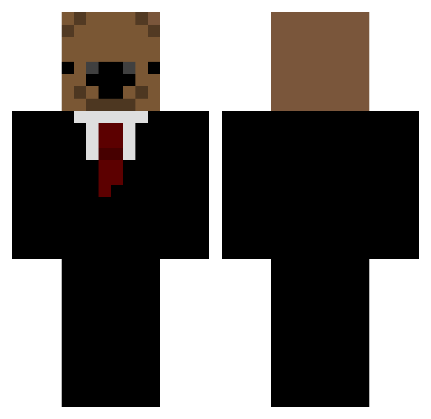 QuokkaiMC Minecraft skin, front and back view