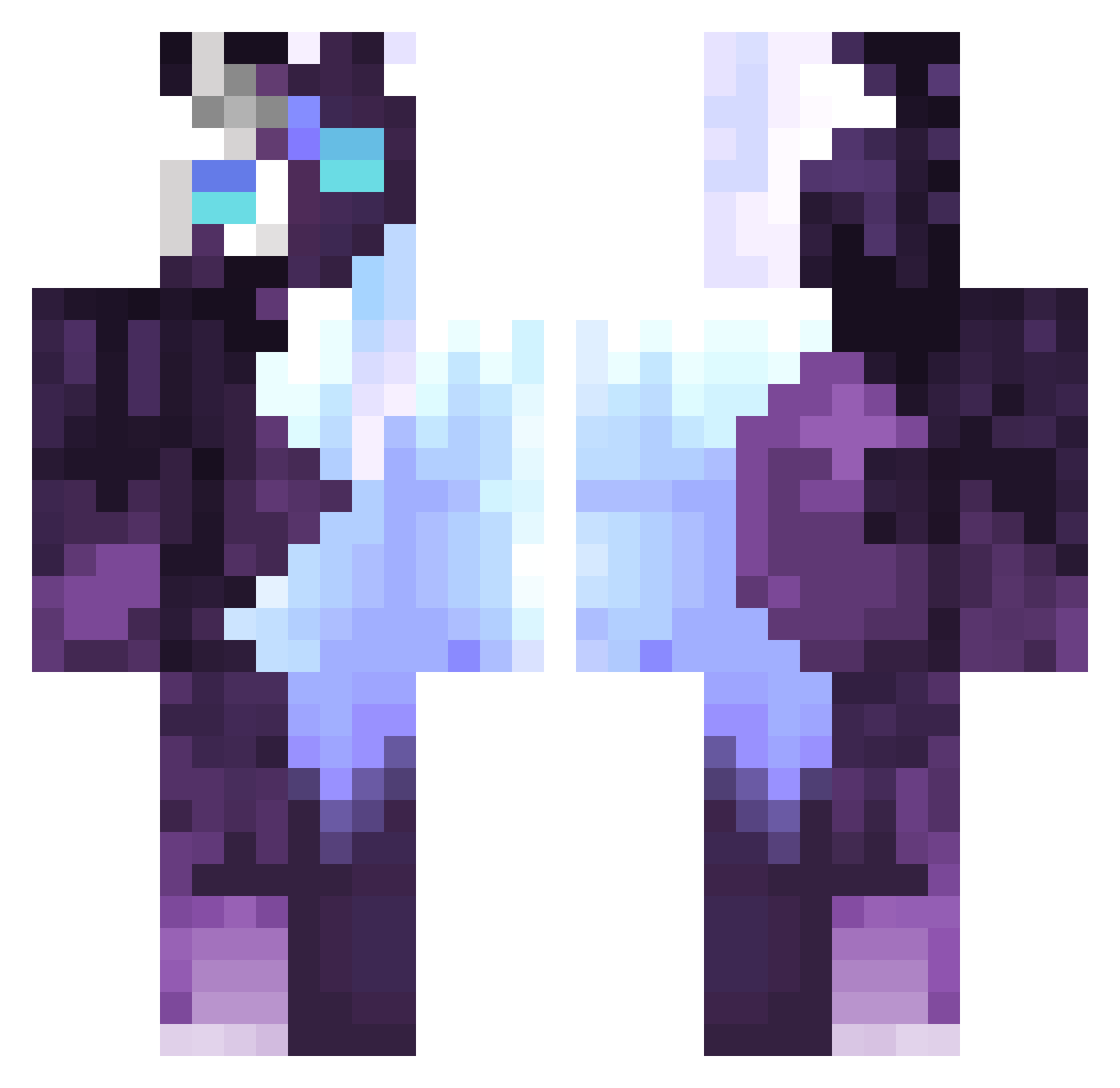 KindredN7 Minecraft skin, front and back view