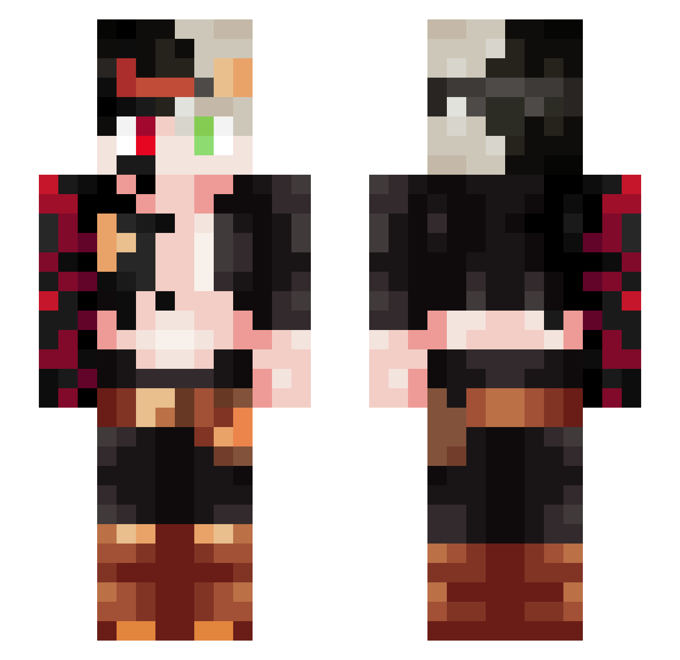 SneaXYT_2nd Minecraft skin, front and back view