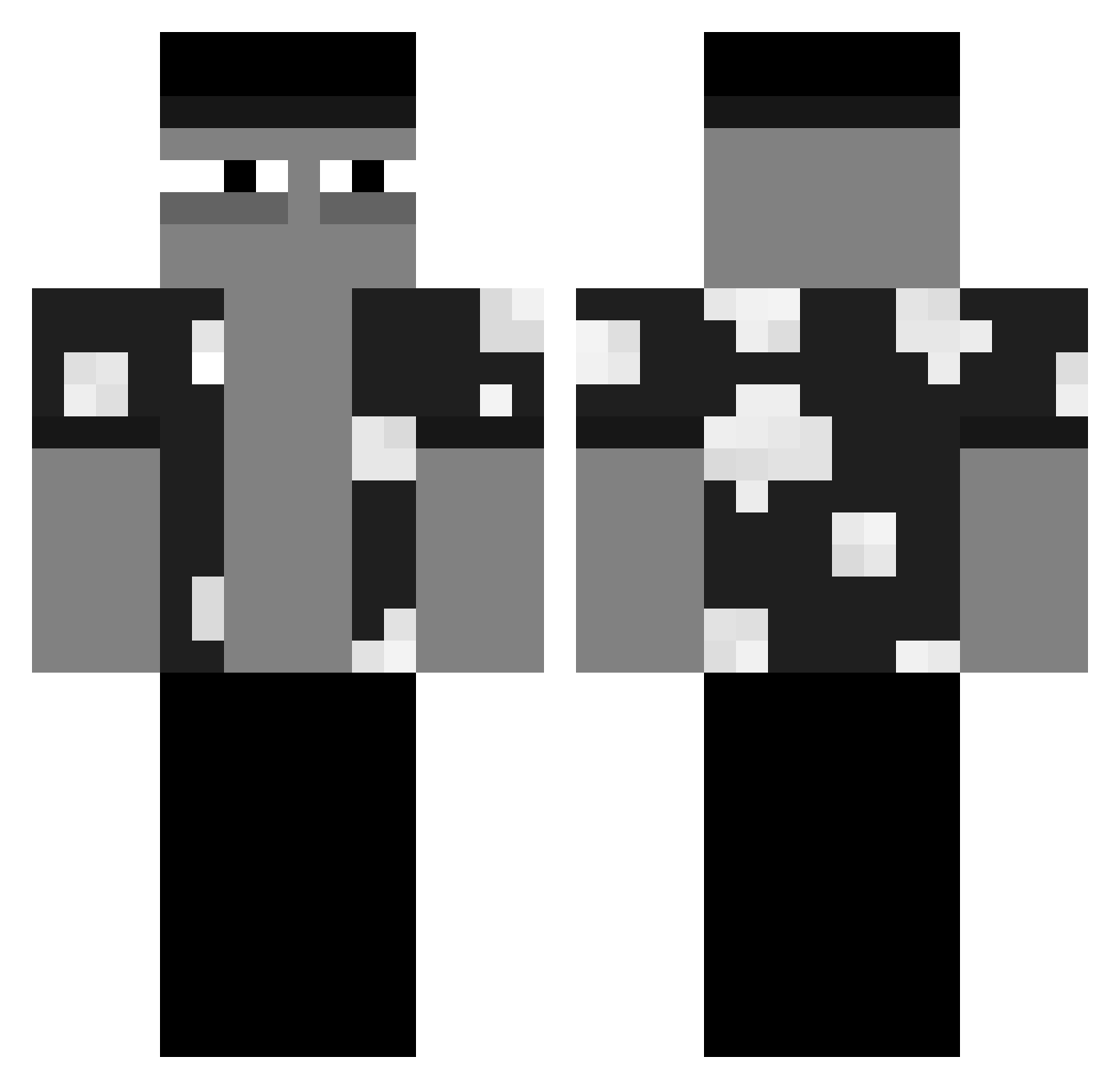 _IamDepressed_ Minecraft skin, front and back view