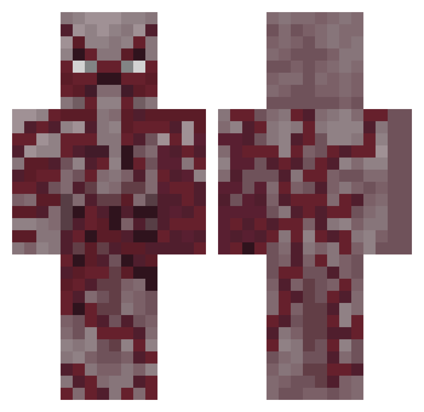 FiriTheKing Minecraft skin, front and back view