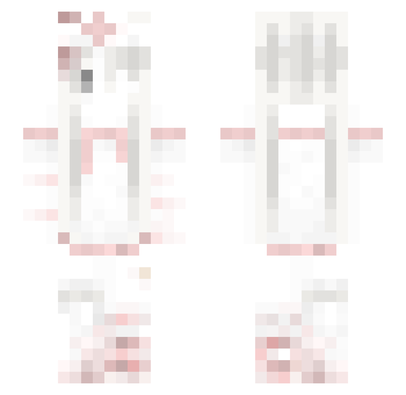 shelaye Minecraft skin, front and back view
