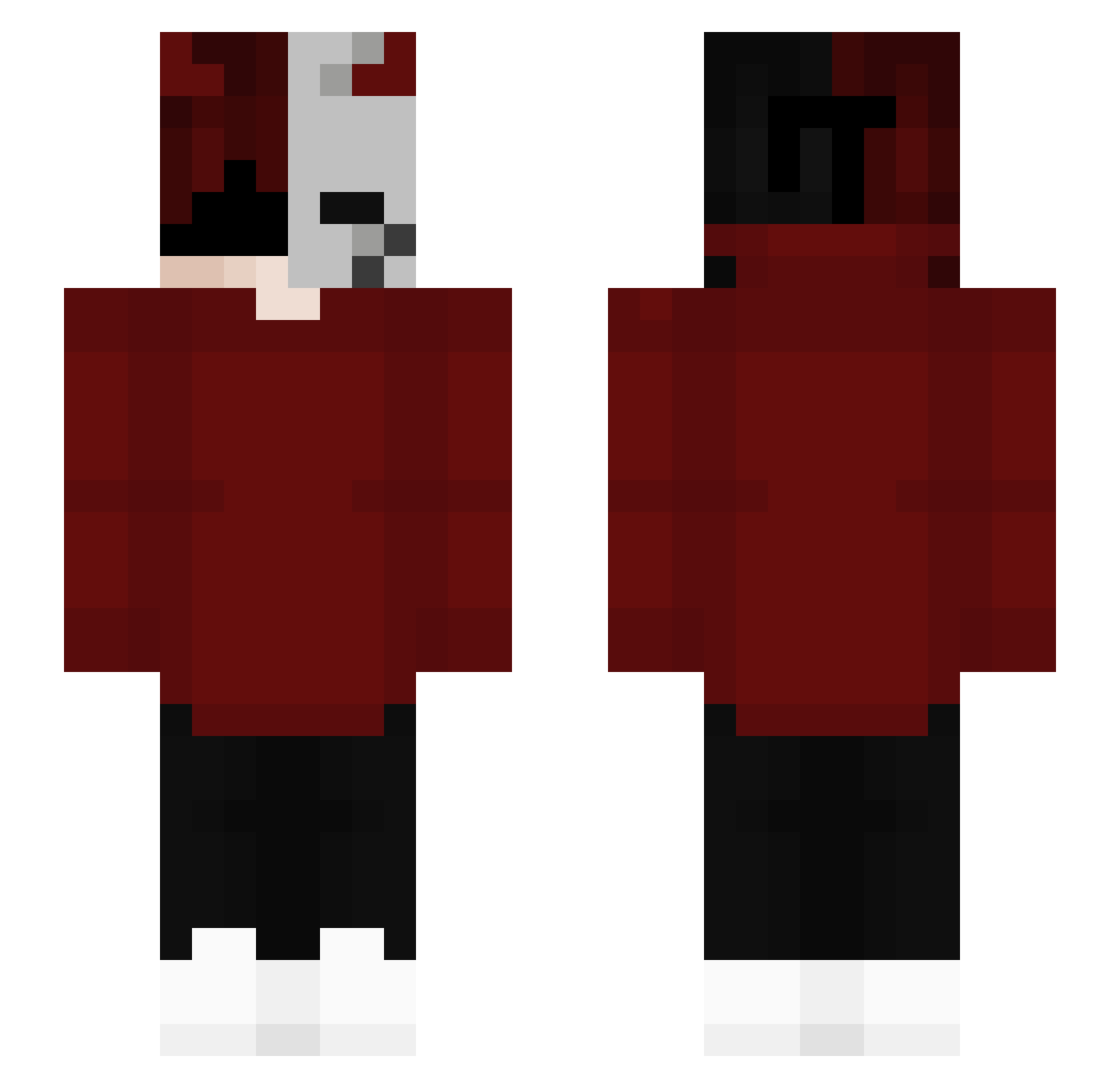 Tiseni Minecraft skin, front and back view