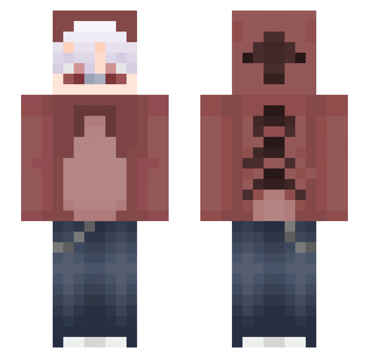 Yuta_gg Minecraft skin, front and back view