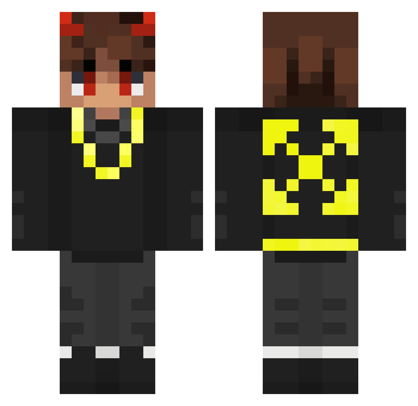 XxMemo55xX Minecraft skin, front and back view