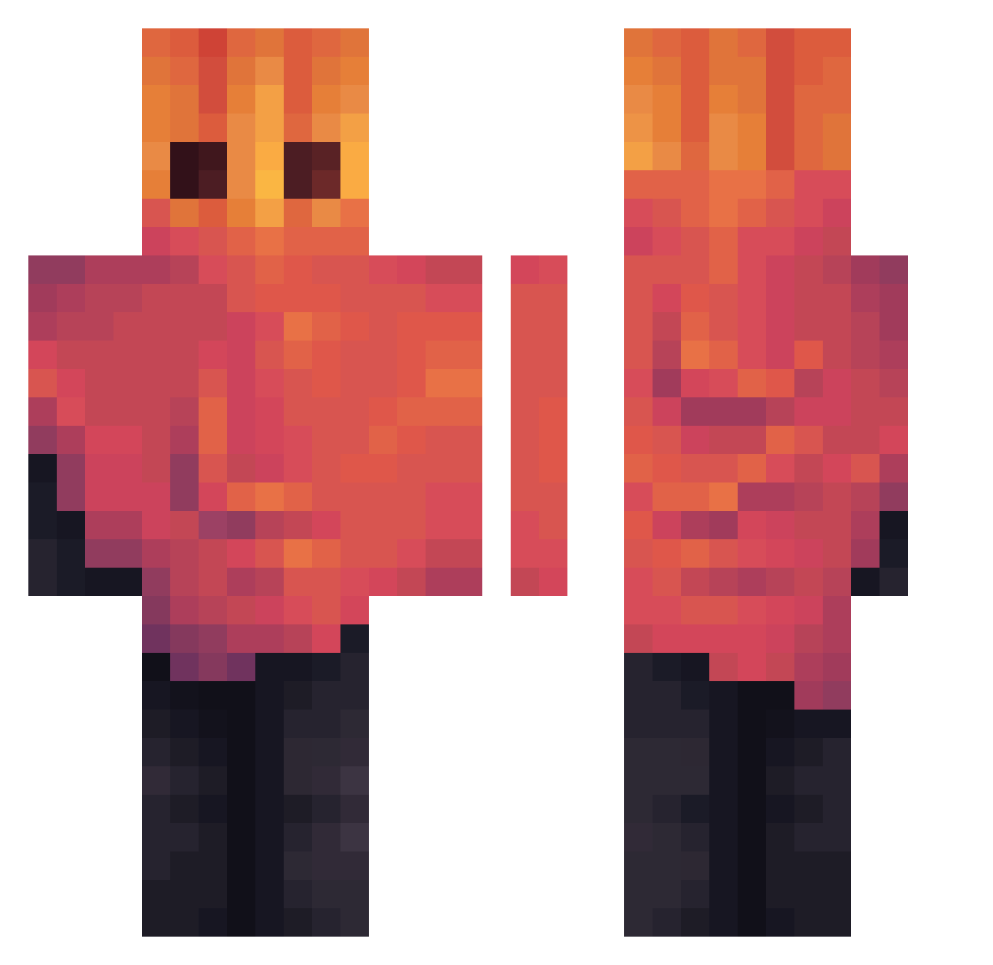 Sp00ky_boi25 Minecraft skin, front and back view